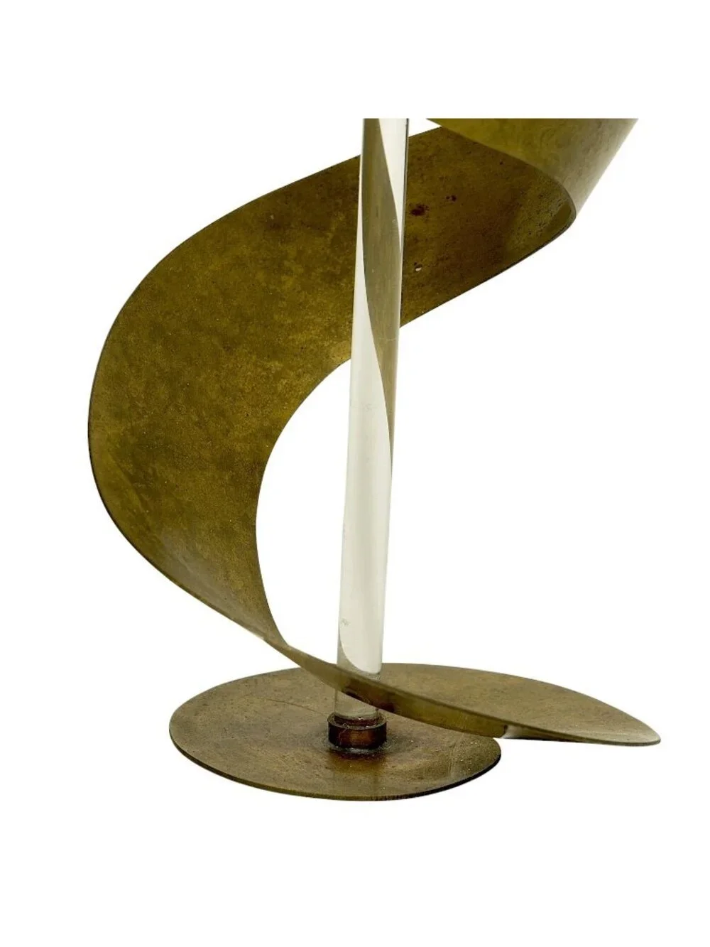 Vintage Studium Ki Candle Holder Sculptural Metal Glass Brutalist MCM Style 10